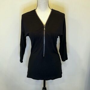 Venus Black Half Zip Long Sleeve